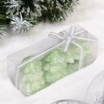 Свечи новогодние «Ёлочка» 13*4,5*4,5 см (набор 3 шт), Зеленый