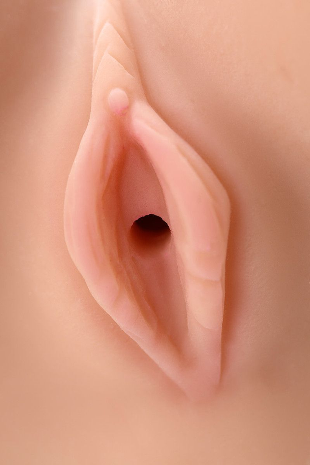 Полуторс Juliana Breast в виде груди с вибровагиной (Цвет: телесный)