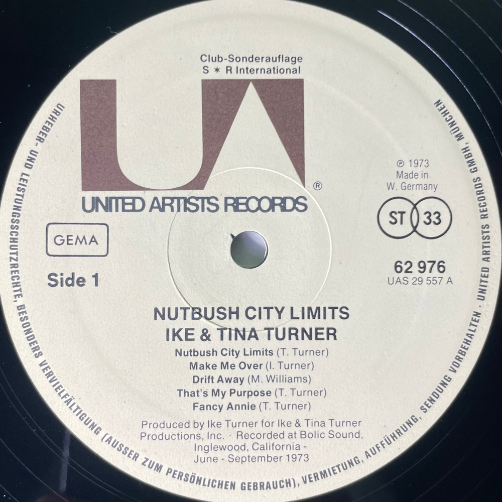 Ike & Tina Turner ‎– Nutbush City Limits (Германия 1974г.)