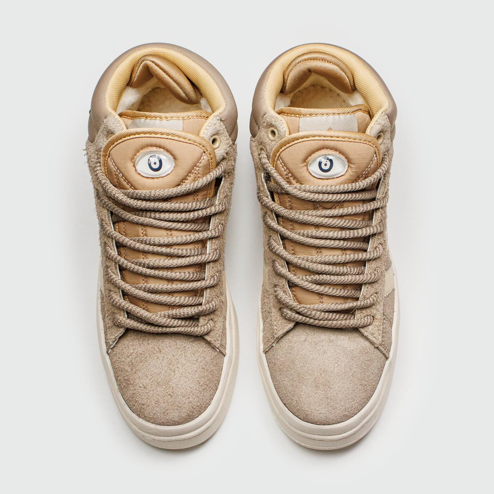 Кроссовки Adidas Campus Beige / White with Fur