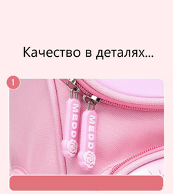 Школьный рюкзак ранец для девочки Единорог, розовый