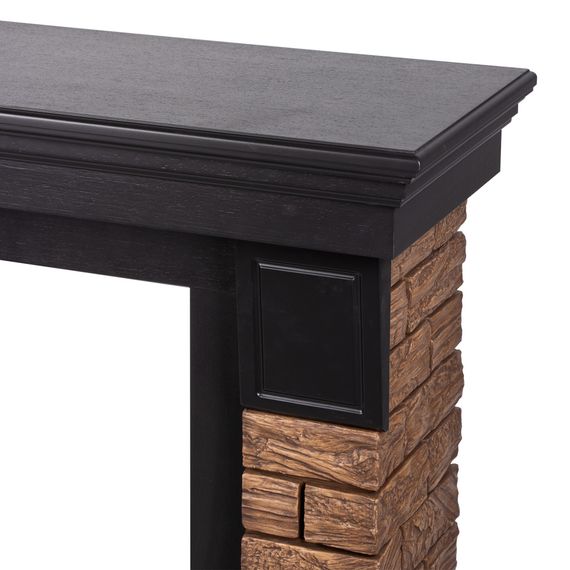 Портал Firelight Forte Wood Classic камень темный, шпон венге купить в Москве и Московской области по низкой цене с доставкой по России — (2) Портал Firelight Forte Wood Classic камень темный, шпон венге — (2)