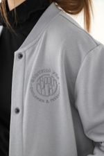 Джемпер для девочки Бомбер-1 Виотекс СЕРЫЙ