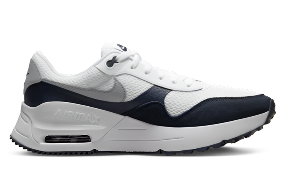 Nike Air Max SYSTM non-slip wear-resistant low-cut sports casual shoes men's white and blue