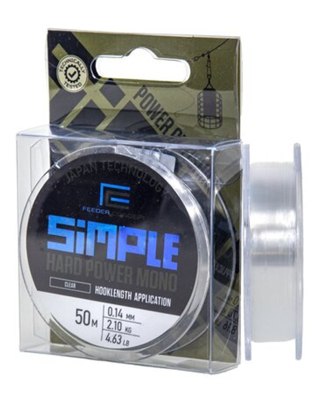 Леска монофильная Feeder Concept Simple Hard Power Mono 50м, 0.14мм