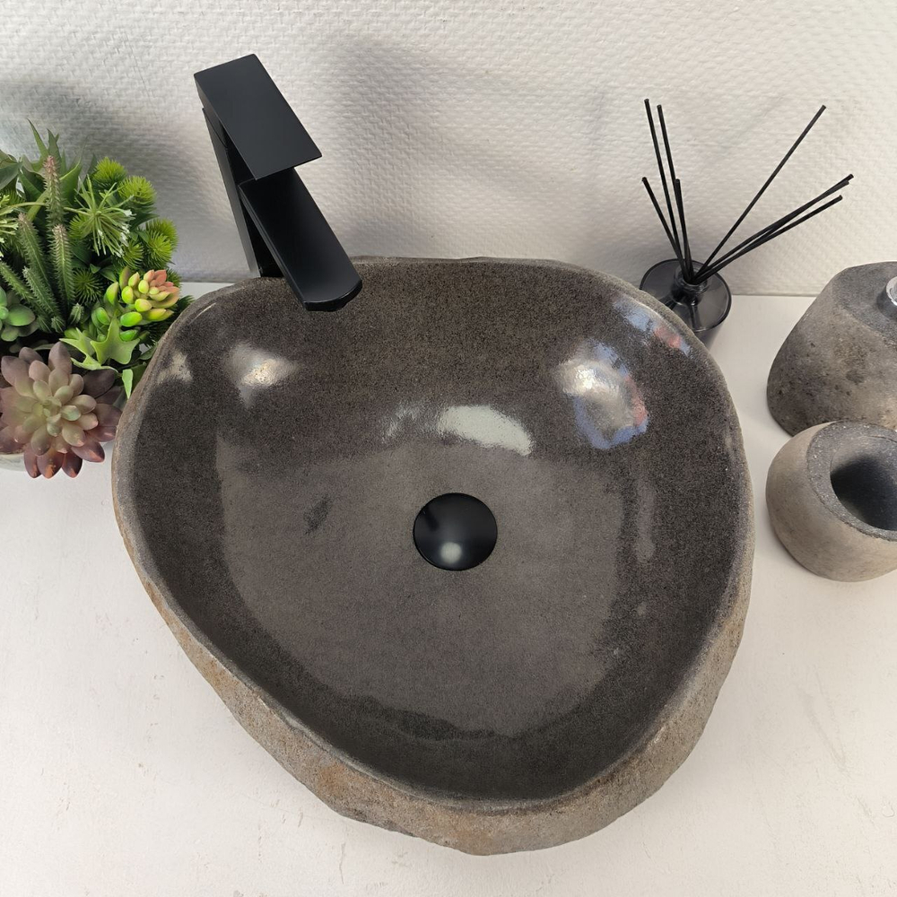 Раковина из речного камня RS-65466 45*41*15 0861