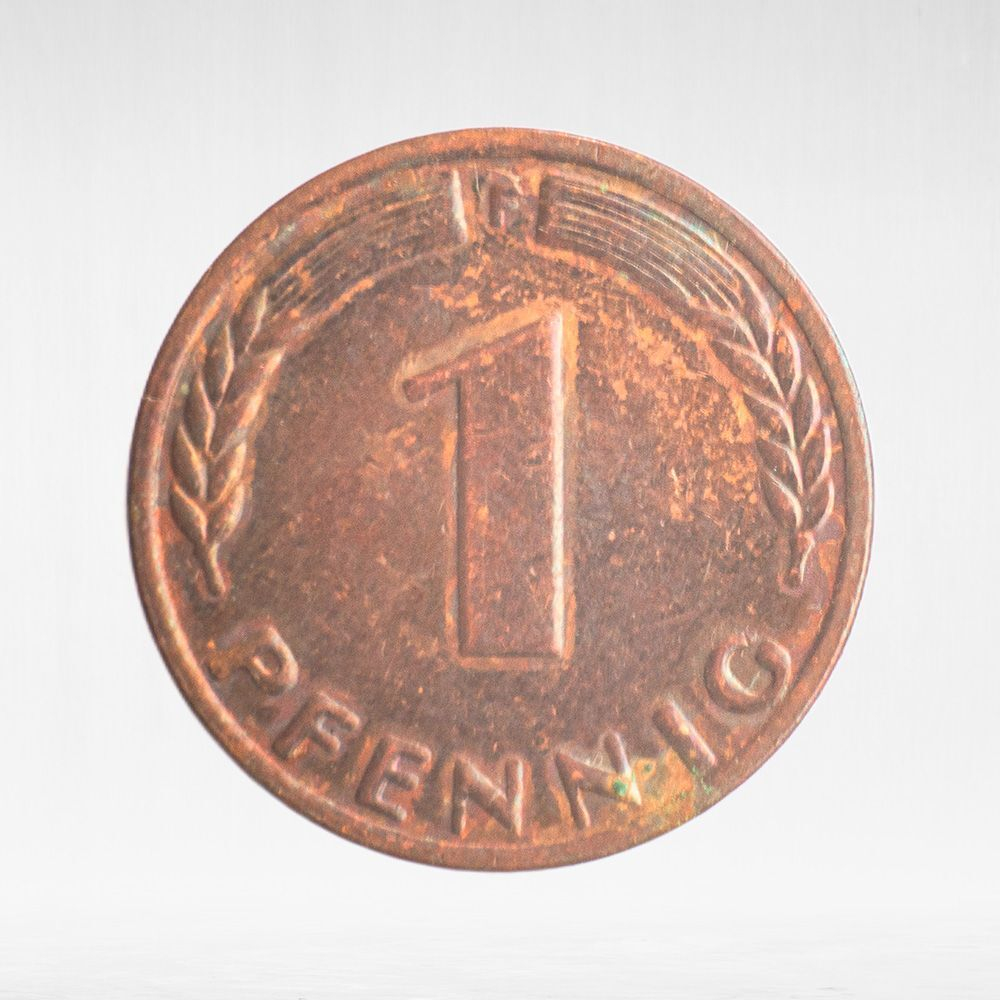 Germany, 1 Pfennig, 1968, (Stuttgart Mint - "F"), VF
