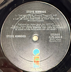 Виниловая пластинка Steve Winwood ‎– Steve Winwood LP
