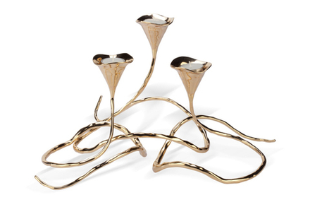 Mukul Goyal Подсвечники ИДЕН (3 предмета), золотистые MG406