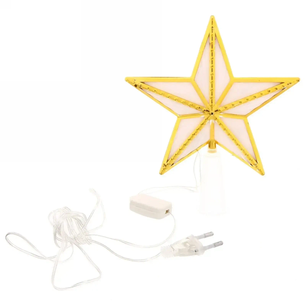 Фигура светодиодная ЗВЕЗДА ДЛЯ ЁЛКИ «Золотой кант» 10 ламп LED, 15 см. RG/RB