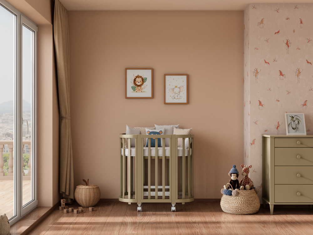 Кроватка детская Incanto Nova Lux c наклоном дна, маятник продольного качания,цвет кашемир