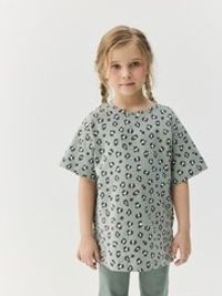 Костюм футболка оверсайз и брюки клеш "Наивный леопард"