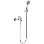 F6332366CP-01-RUS BRAVAT SLIM Смеситель для ванны короткий излив с аксессуарами (к/к 12)