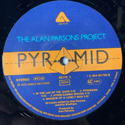 Винтажная виниловая пластинка LP The Alan Parsons Project Pyramid (Germany 1978)