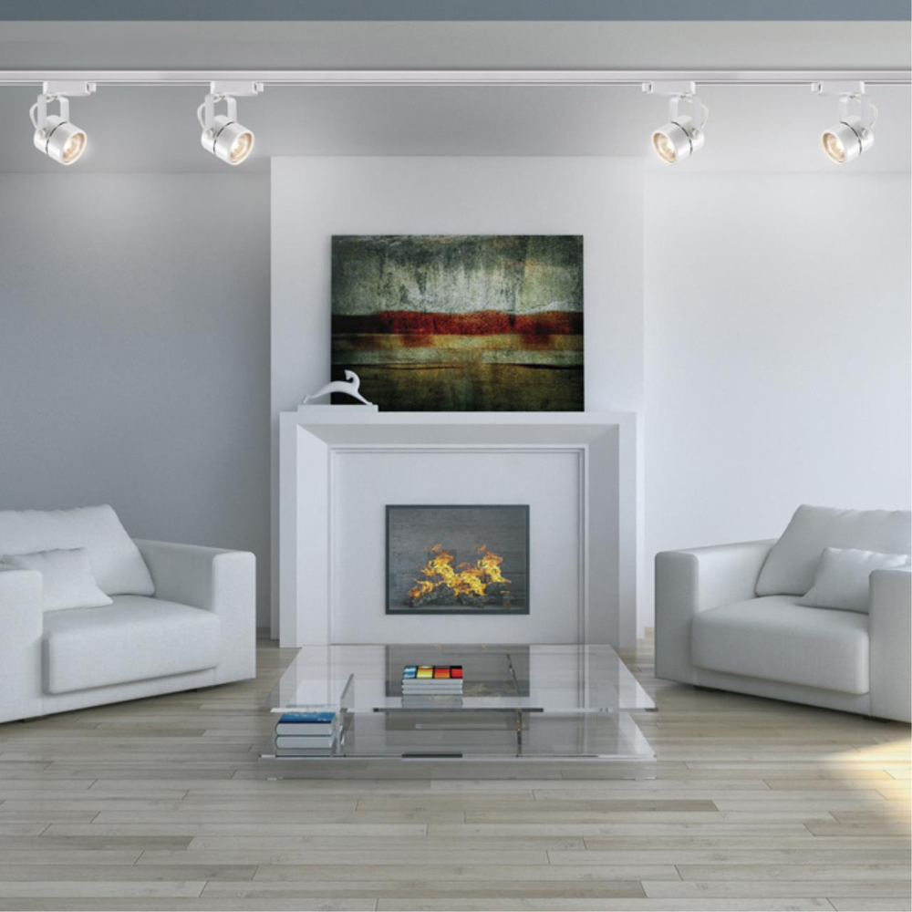 370428 PORT NT19 128 белый Светильник трековый однофазный трехжильный IP20 GU10 50W 220V PIPE