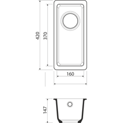 Кухонная мойка Omoikiri Kata-20-U-PA