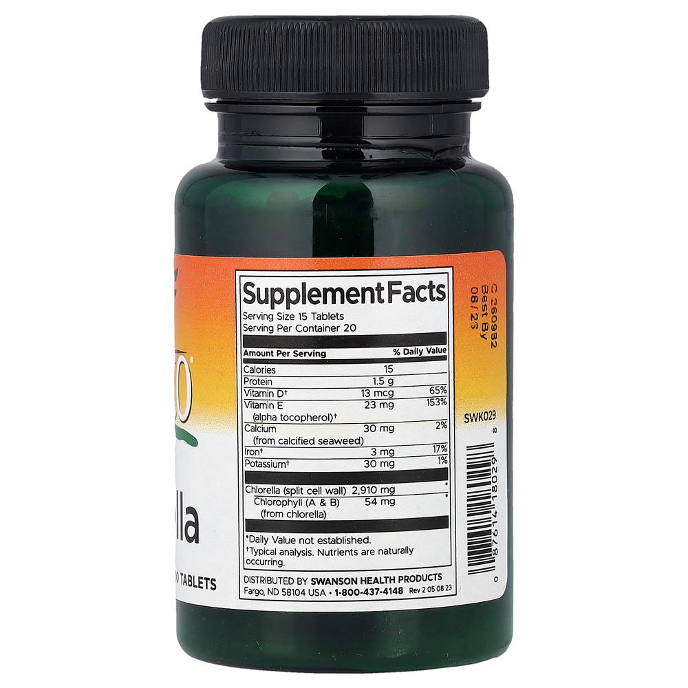 Swanson, Kyoto®, хлорелла, 300 таблеток