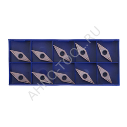 Пластина твердосплавная ISO VBMT160404-PSA APM20E AHNO по нерж.стали, получистовая