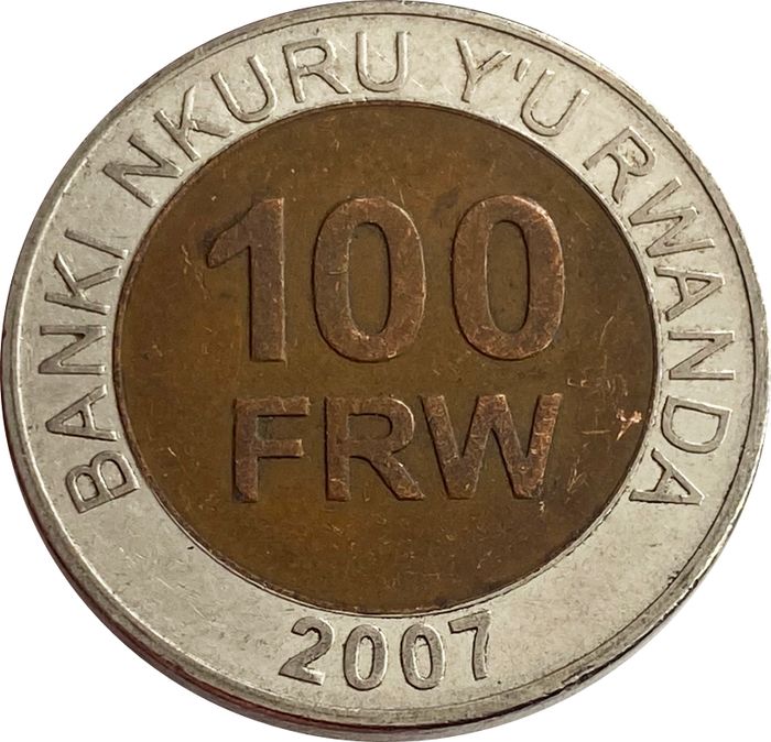 100 франков 2007 Руанда