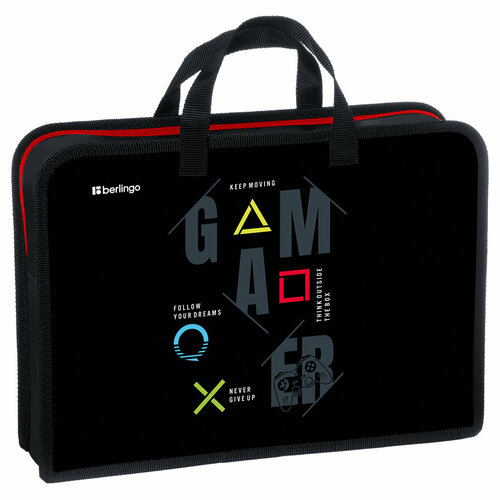 Папка с ручками 1 отделение, А4 Berlingo "Game on", 340*245*75мм, пласт