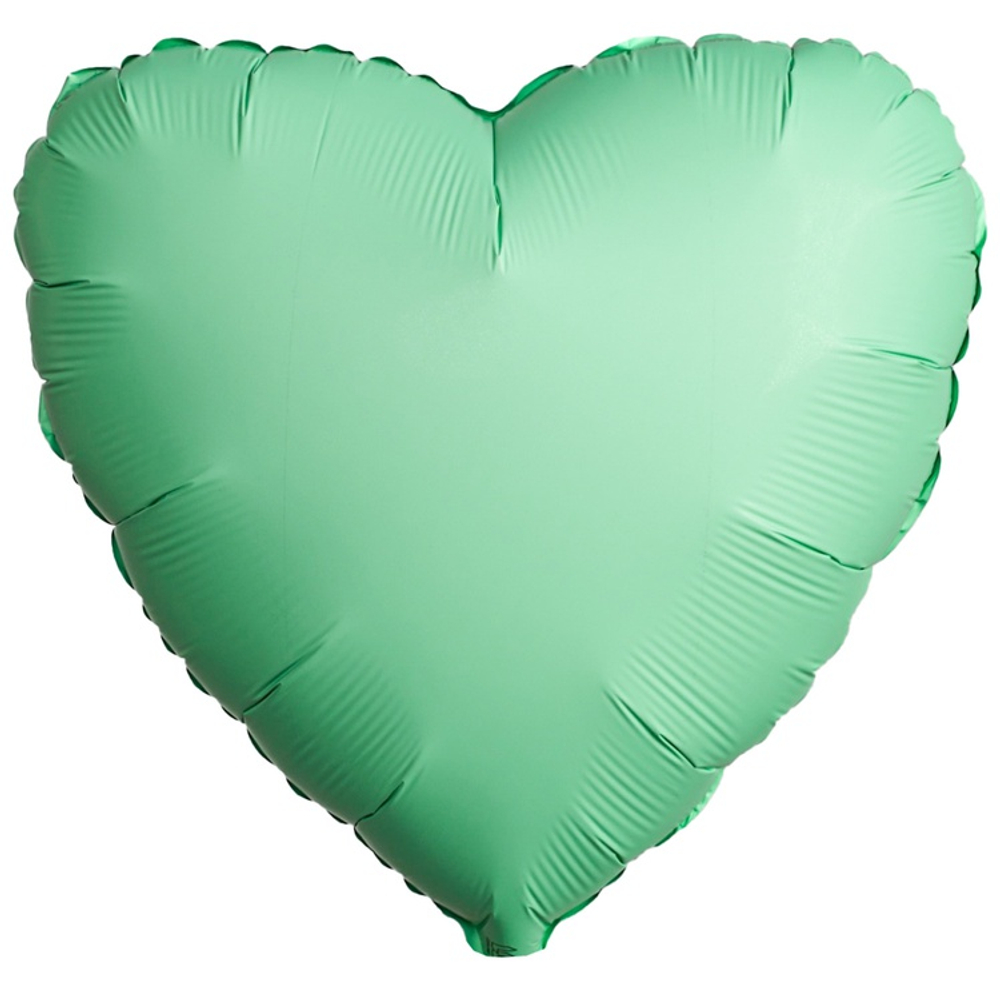 Шар фольгированный Сердце 46 см (Мятный)