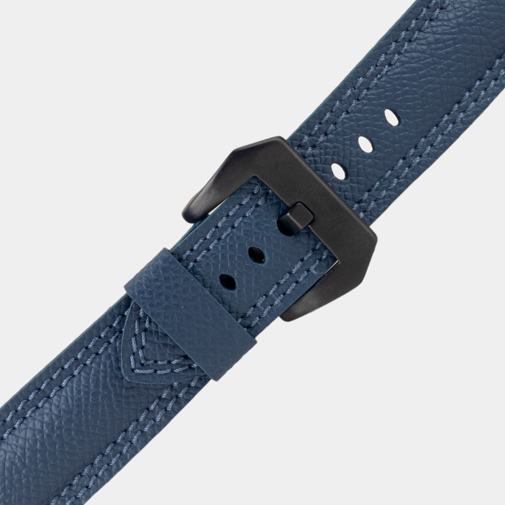 Ремешок для Apple Watch Ultra 49mm из кожи Saffiano синего цвета