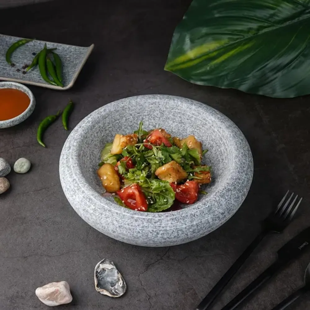 Салатник 650 мл d 22 см h6,5 см Stone Untouched Taiga P.L. Proff Cuisine [1]