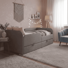 Кровать детская односпальная от 3-х лет 160х80 с бортиком и ящиком (милк балу)