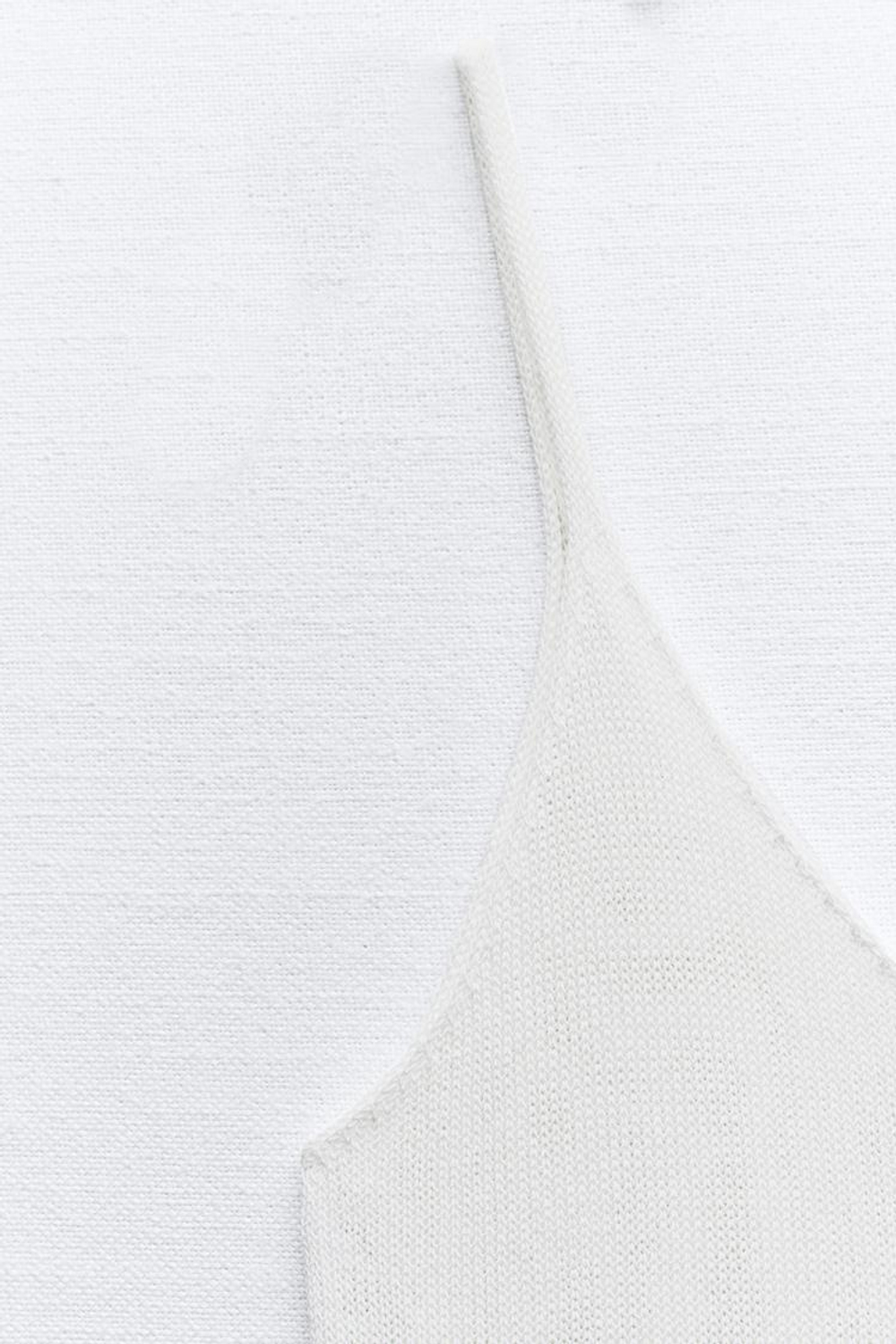 ZARA ОДНОТОННЫЙ ТОП С БРЕТЕЛЯМИ, БЕЛЫЙ