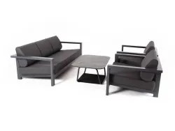 "Гранада" лаунж-зона из алюминия со столиком из HPL