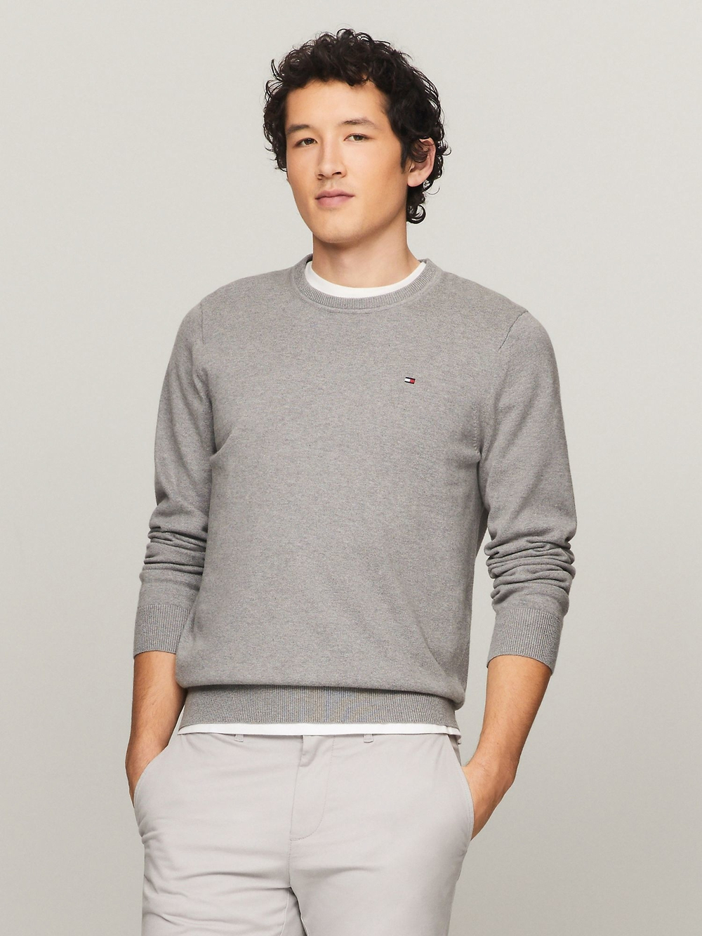 Свитер Tommy Hilfiger Solid Logo Grey Heather