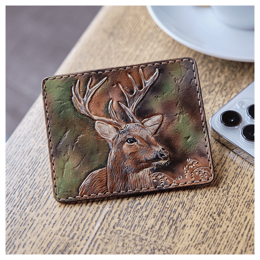 Кожаный картхолдер «Олень»