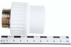 Муфта комбинированная PPR нар. р. 32х1 , белый, РТП (10666)