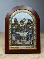 Св. Троица, икона арочная, красное дерево 150х200