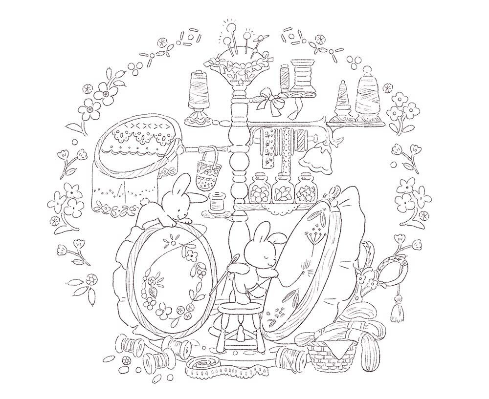 [Vol.4] Rabbit's Fairy Tale Fantasy. Coloring Book