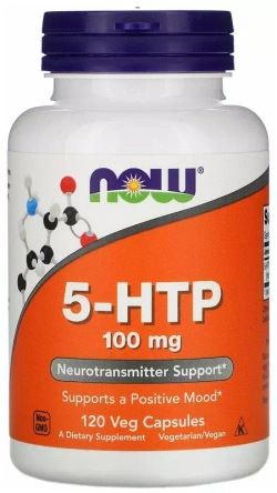 5-HTP 50 мг (5-Гидрокситриптофан) 180 растительных капсул Now Foods