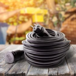 Удлинитель силовой ЭРА UPx-1e-3x2,5-30m-IP44(KG) в бухте с заземлением 1 розетка 30 м КГ 3х2,5мм2 | Силовые удлинители