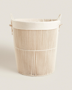 Zara Home Корзина из нержавеющей стали, цвет бежевый, 51 см