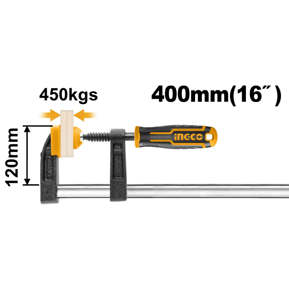 Струбцина F-образная 120Х400 мм INGCO HFC021204 INDUSTRIAL