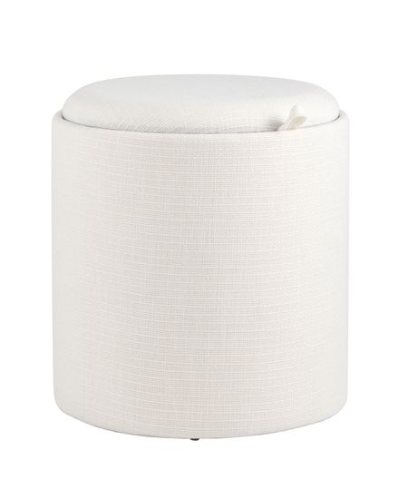 Пуф-столик с ящиком Хюгге S рогожка белый