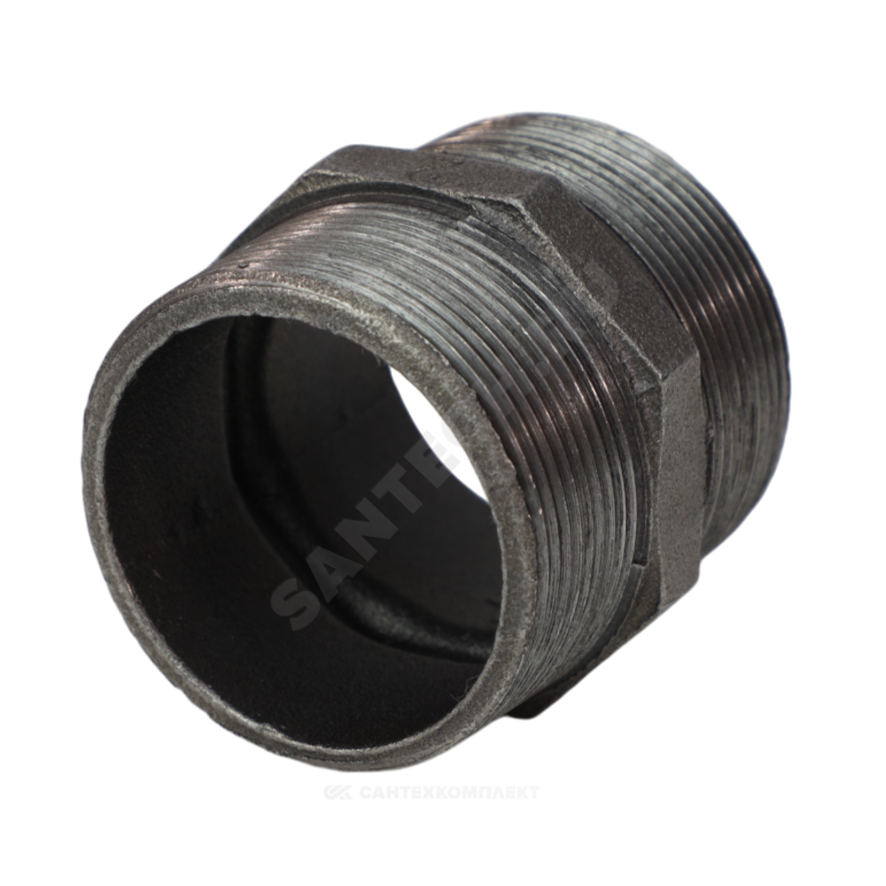 Ниппель прямой чугун Ду 65 (2 1/2") НР Fittex PLUS