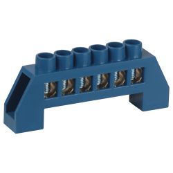 Шина ЭРА NO-224-62 N ноль в изоляторе ШНИ-8х12-6-Д-синий | Шины N, PE, PEN