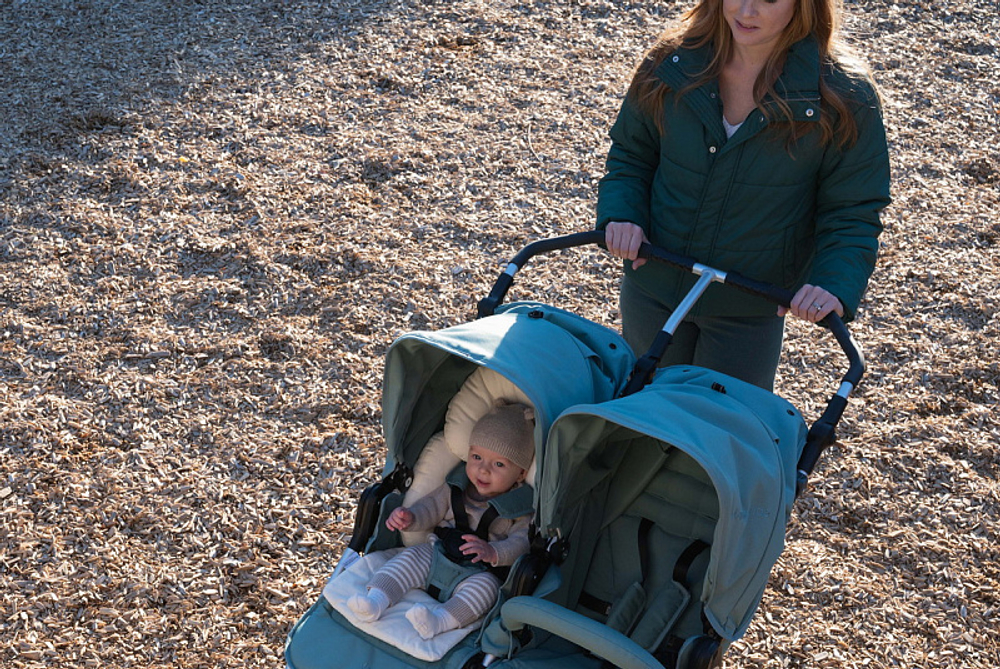 Прогулочная коляска для двойни Bumbleride Indie Twin Sea Glass