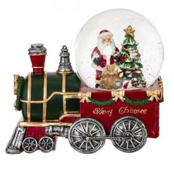 GAEM Фигурка декоративная "Дед Мороз" в стекл шаре, D 10 см, L18 W11 H16 см