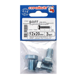 Болт DIN 933 М12x20 (белый цинк 3 шт) 306240