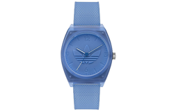 Adidas Originals STREET Wrist Watch Quartz Movement Resin Strap 38mm Blue Dial Men"s Watches 50m Water Resistant