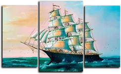Модульная картина "Морской корабль"