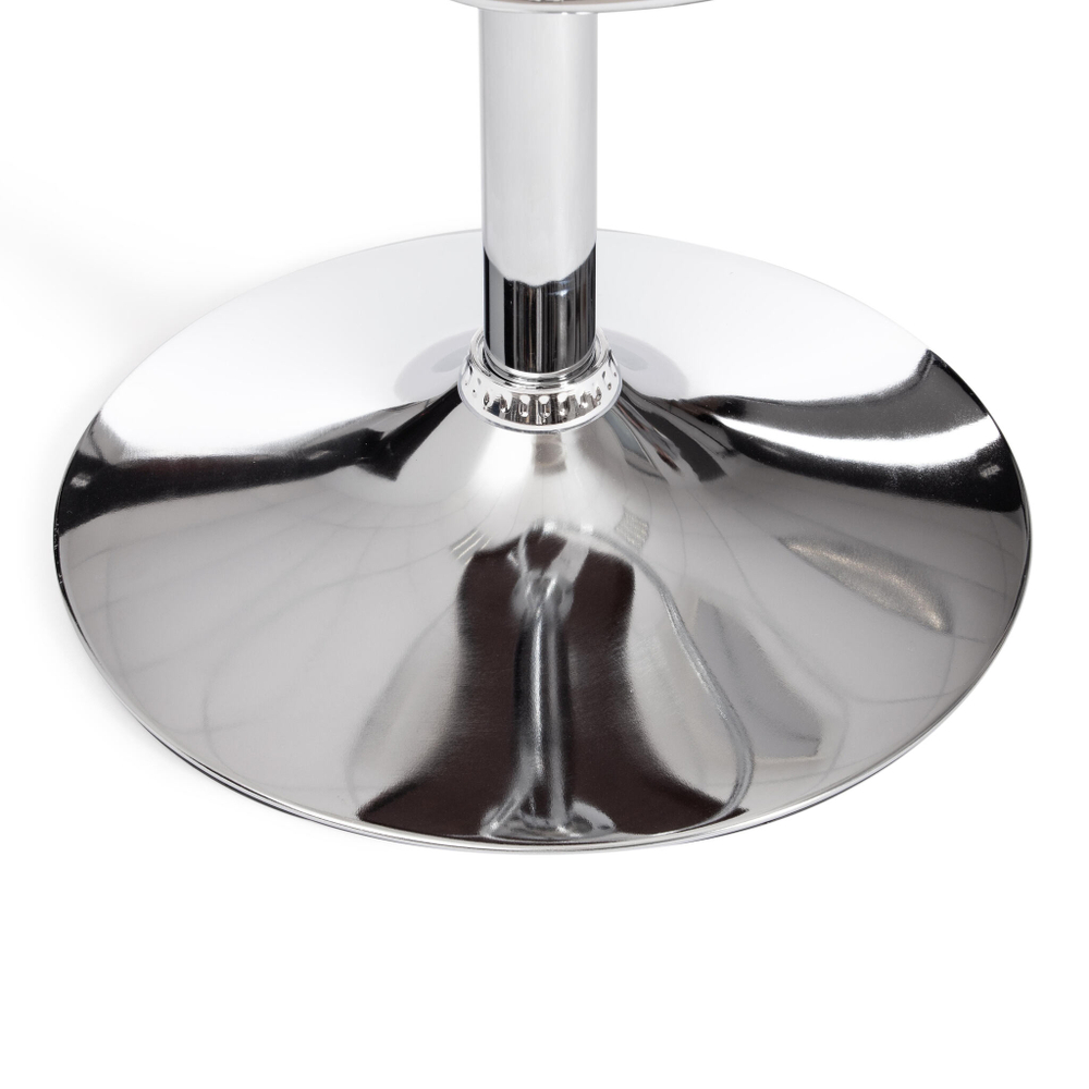 Барный стул LANDO (mod.4036) металл/дерево/экокожа, 59х51х93-114 см, высота сиденья 62-83 см, черный/орех/хром