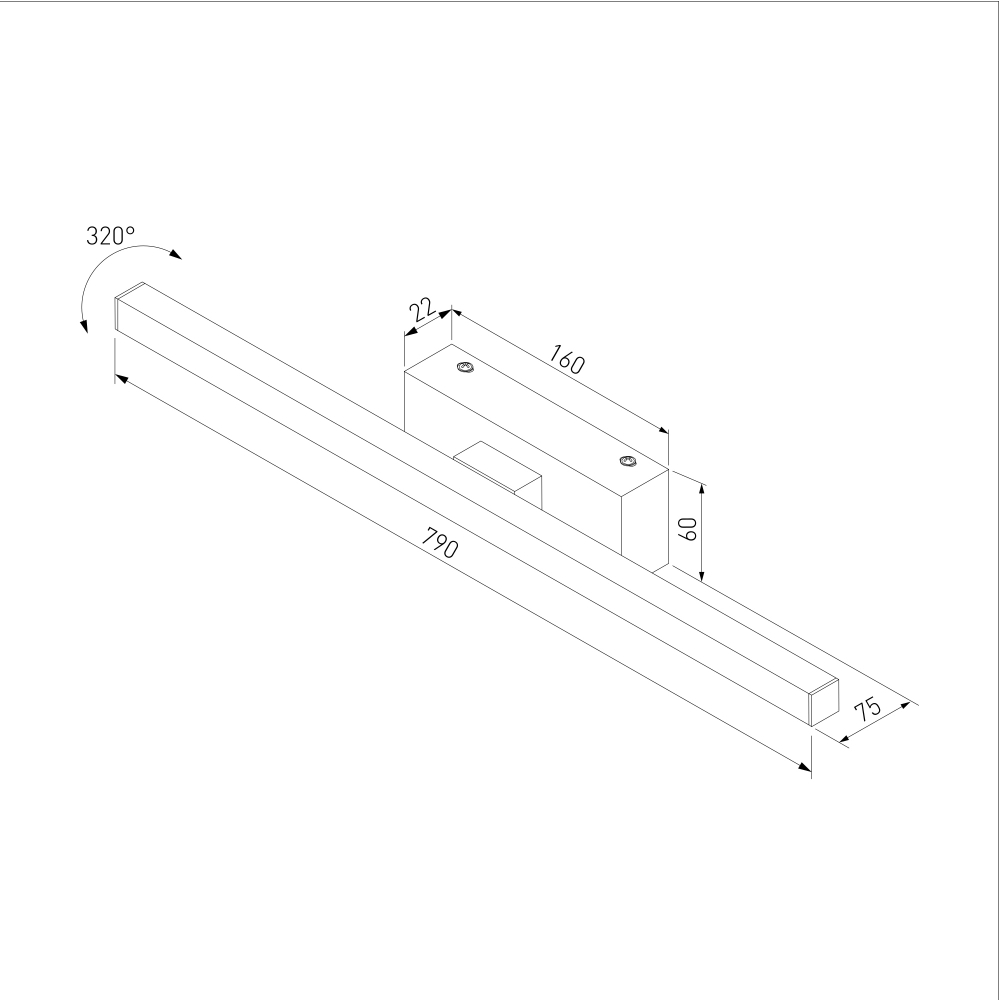 Светильник настенный светодиодный Rino черный 40157/LED