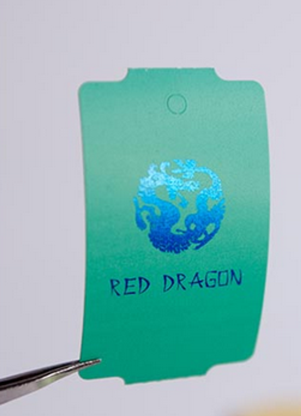 Бирюзовые бирки. Печать синей фольгой.